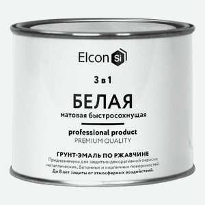 Краска грунт-эмаль Elcon матовая белая 800 г