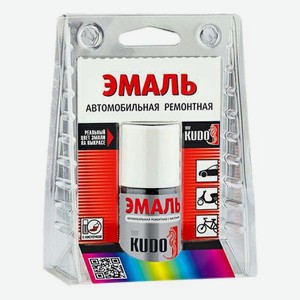 Эмаль KUDO снежно-белая 202 с кисточкой 15 мл