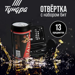 Набор инструментов ТУНДРА  Банка , 13 предметов