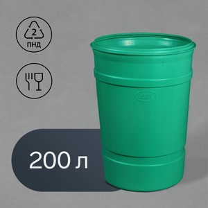 Бочка-бак 200 л с резьбой под кран