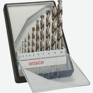 Набор сверл Bosch HSS-G, по металлу, цилиндрический, 10шт [2607010535]