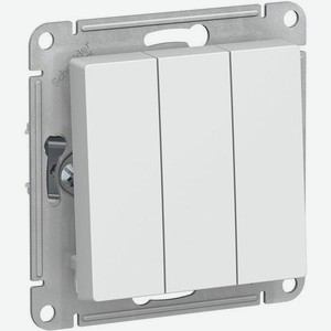 Выключатель Schneider Electric AtlasDesign 3-клавишный, установка скрытая, IP20, белый [atn000131]