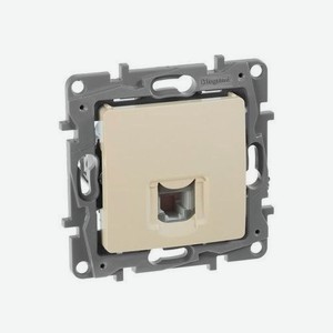 Розетка телефонная Legrand Etika скрытая, слоновая кость [672340]