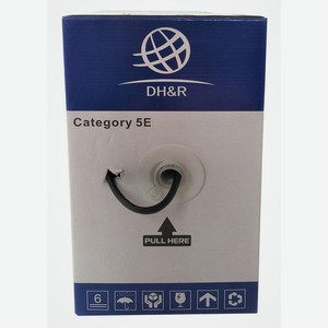 Кабель сетевой NingBo литой (molded), UTP, cat.5E, 305м, 4 пары, 0.5мм, алюминий омедненный, одножильный (solid), 1 шт, черный