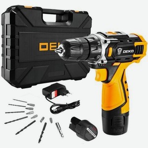 Дрель-шуруповерт DEKO DKCD12FU-Li SET3 1.5Ач, с двумя аккумуляторами [063-4173]