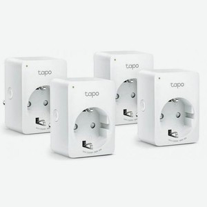 Умная розетка TP-LINK TAPO P100(4-PACK) EU VDE Wi-Fi белый