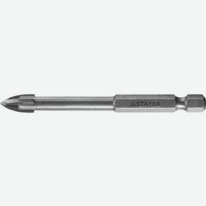 Сверло Stayer 2985-06_z01, по кафелю/керамограниту/стеклу, 6мм, шестигранный (1/4HEX - С), 1шт