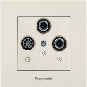 Розетка телевизионная Panasonic Karre Plus скрытая, IP20, бежевый [wktc04662bg-ru]