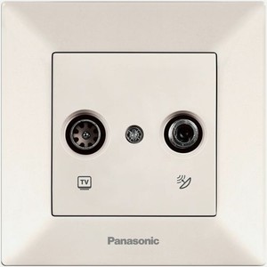Розетка телевизионная/спутниковая Panasonic Arkedia скрытая, IP20, бежевый [wmtc04662bg-ru]