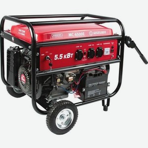 Бензиновый генератор MAXCUT MC6500E, 220/12 В, 5.5кВт, на колёсах с АКБ [47103040]