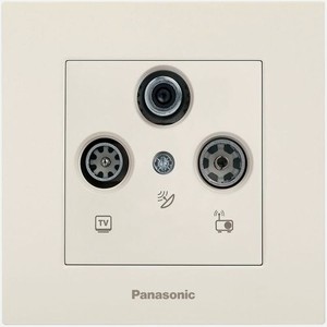 Розетка телевизионная Panasonic Karre Plus скрытая, IP20, бежевый [wktc04632bg-ru]