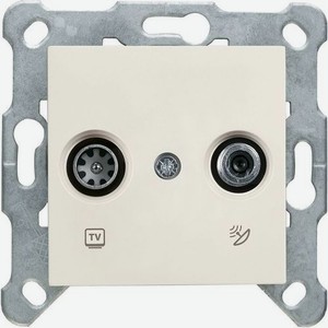 Розетка телевизионная/спутниковая Panasonic Karre Plus & Arkedia Slim скрытая, IP20, бежевый [wktt04612bg-ru]