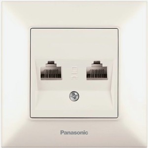 Розетка компьютерная Panasonic Arkedia Slim скрытая, IP20, бежевый [wntc04072bg-ru]