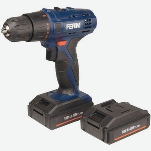 Дрель-шуруповерт FERM CDM1120 1.5Ач, с двумя аккумуляторами