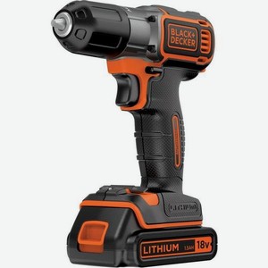 Дрель-шуруповерт BLACK+DECKER ASD18KB-QW 1.5Ач, с двумя аккумуляторами