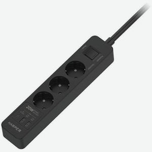 Сетевой фильтр Harper UCH-440, 5м, черный [h00003203]