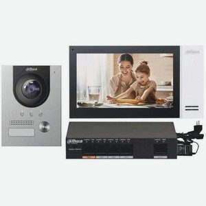 Комплект домофона Dahua DHI-KTP01(F), черный
