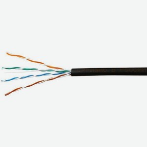 Кабель SKYNET CSP-UTP-4-CU-OUT/100 UTP, cat.5E, 100м, 4 пары, медь, одножильный (solid), 1 шт, черный