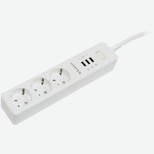 Сетевой фильтр Harper UCH-325, 3м, белый