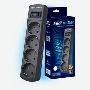 Сетевой фильтр Pilot m-MAX, 10м, серый