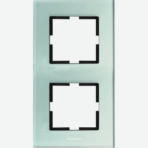 Рамка Panasonic Karre Plus (WKTF08123GG-RU) 2x вертикальный монтаж стекло дымчатый (упак.:1шт)