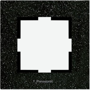 Рамка Panasonic Karre Plus (WKTF08013CB-RU) декор. 1x камень черный кварц (упак.:1шт)
