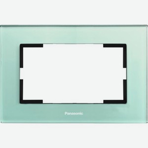 Рамка Panasonic Karre Plus (WKTF08093GB-RU) 2x горизонтальный монтаж стекло черный (упак.:1шт)