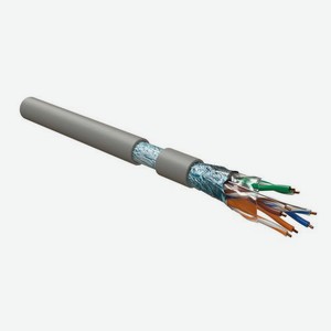 Кабель информационный Hyperline кат.5E, 305м, серый [futp4-c5e-s24-in-lszh-gy-305]