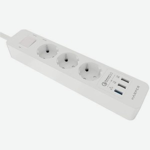 Сетевой фильтр Harper UCH-420, 5м, белый [h00003199]