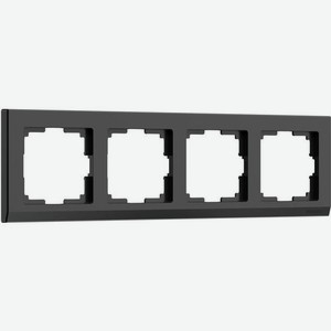 Рамка Werkel W0041808 4x поликарбонат черный (упак.:1шт)