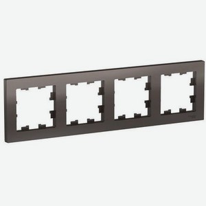 Рамка Schneider Electric AtlasDesign ATN000604 наклад. 4x термопласт коричневый