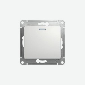 Выключатель Schneider Electric Glossa 1-клавишный, с индикацией, установка скрытая, IP20, белый [gsl000113]