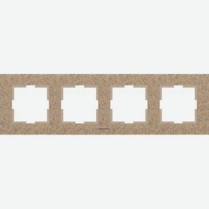 Рамка Panasonic Karre Plus (WKTF08043CS-RU) 4x горизонтальный монтаж камень песчаник (упак.:1шт)