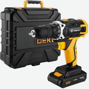 Дрель-шуруповерт DEKO DKCD20FU-Li, 1.5Ач, с двумя аккумуляторами [063-4178]