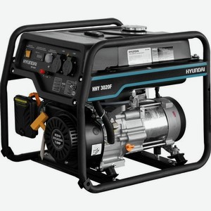Бензиновый генератор Hyundai HHY 3020F, 220/12 В, 3.1кВт