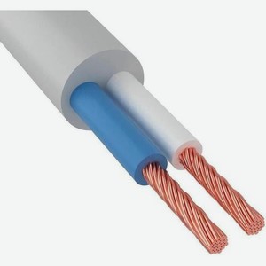 Провод REXANT ПВС, 2х2.5мм2, 5м, ГОСТ, медь, белый [01-8036-5]