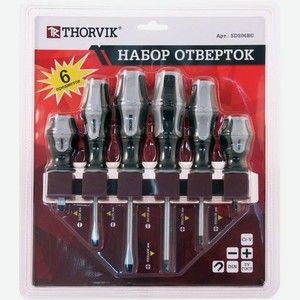 Набор отверточный THORVIK SDS06BC, 6 предметов [052290]