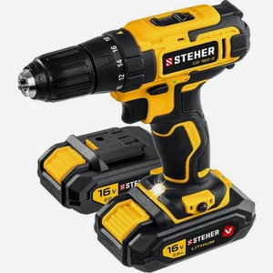 Дрель-шуруповерт STEHER CD-160-2 2Ач, с двумя аккумуляторами