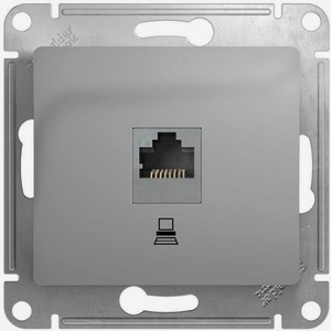 Розетка компьютерная Schneider Electric Sedna скрытая, алюминий [gsl000381k]