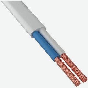Провод REXANT ШВВП, 2х0.75мм2, 20м, ГОСТ, медь, белый [01-8086-20]