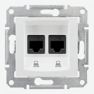 Розетка компьютерная Schneider Electric Sedna скрытая, белый [sdn4400121]