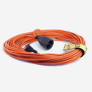 Удлинитель силовой LUX УС1-О-20 (У-101), розеток 1шт, 2x0.75 кв.мм, 6A, 20м, ПВС, без катушки [10120]