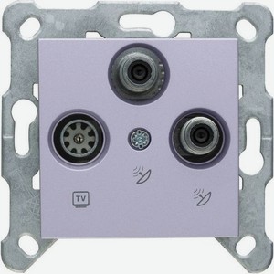 Розетка телевизионная/спутниковая Panasonic Karre Plus & Arkedia Slim скрытая, IP20, серебро [wktt04662sl-ru]