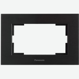 Рамка Panasonic Karre Plus (WKTF08093AB-RU) 2x гориз.мон. металл черный (упак.:1шт)
