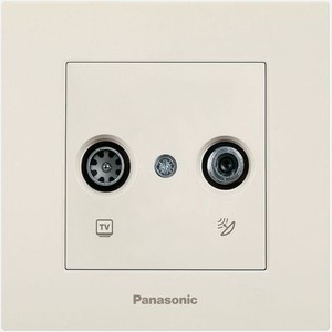 Розетка телевизионная Panasonic Karre Plus скрытая, IP20, бежевый [wktc04612bg-ru]