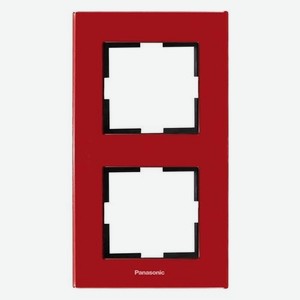 Рамка Panasonic Karre Plus (WKTF08123GC-RU) 2x вертикальный монтаж стекло бордовый (упак.:1шт)