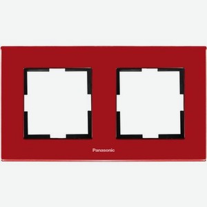 Рамка Panasonic Karre Plus (WKTF08023GC-RU) 2x гориз.мон. стекло бордовый (упак.:1шт)