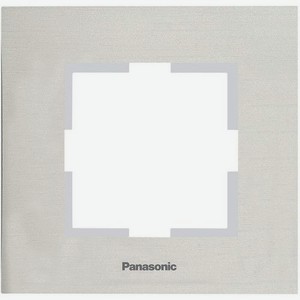 Рамка Panasonic Karre Plus (WKTF08013AS-RU) декор. 1x металл серебристый (упак.:1шт)