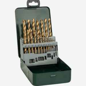 Набор сверл Bosch HSS-TiN, по металлу, цилиндрический, 19шт [2607019437]
