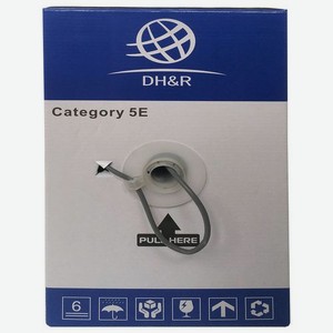 Кабель сетевой NingBo литой (molded), UTP, cat.5E, 305м, 4 пары, 0.5мм, алюминий омедненный, одножильный (solid), 1 шт, серый